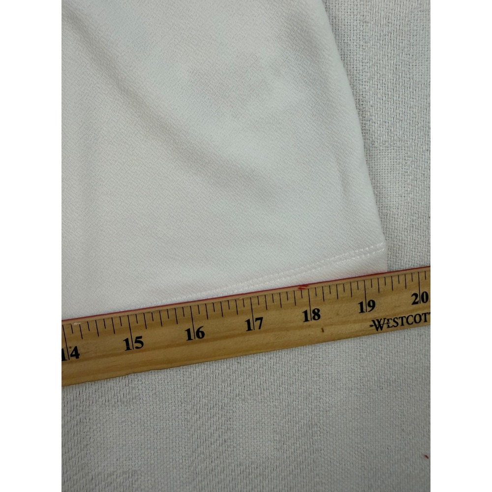Andrew Marc Womens White Ruffle Sleeve V-Neck Sleeveless Blouse Top Size M NEW - Picture 6 of 9